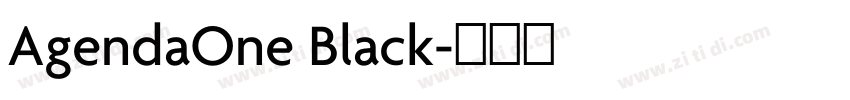 AgendaOne Black字体转换